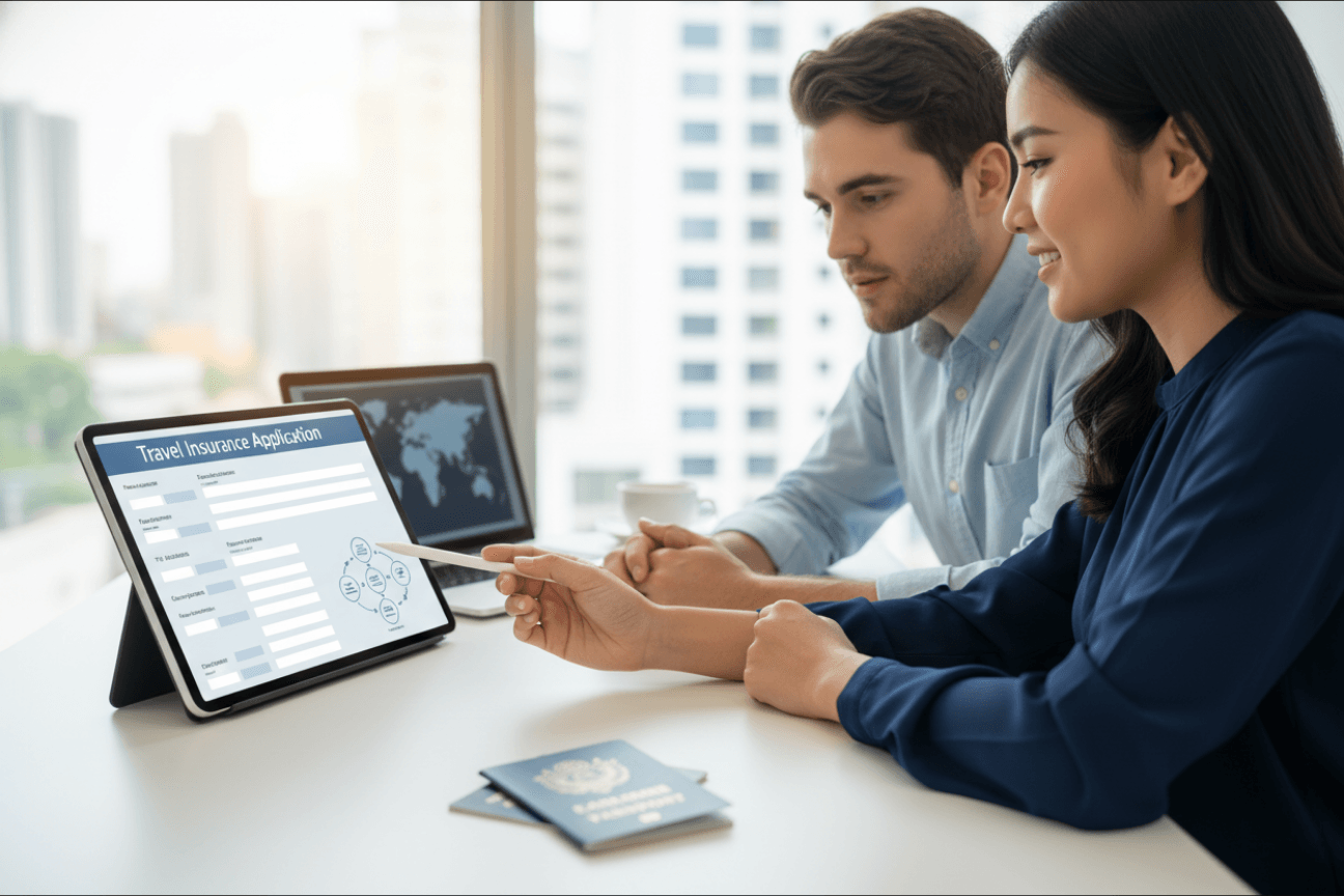 Travel insurance sample application explained image