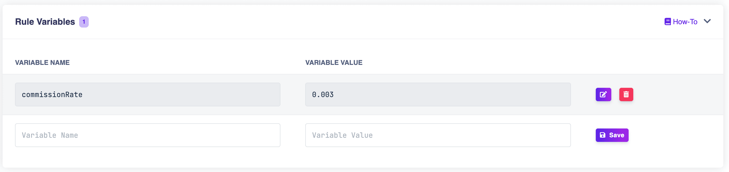 rule variables