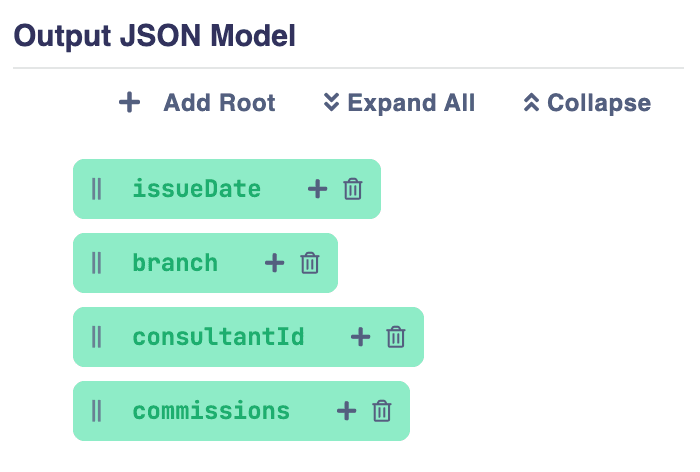 Output JSON model
