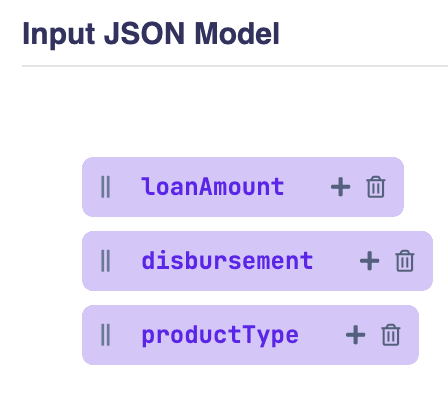 Input JSON model